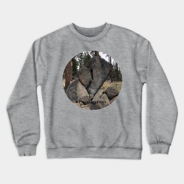 Giant Stone Heart Crewneck Sweatshirt by HistoryShift